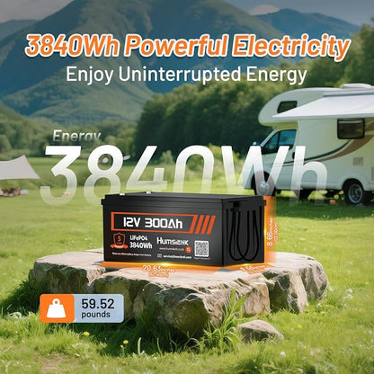 Bluetooth 12V 300Ah Battery LiFePO4 Lithium Built-in 100A BMS, 15000 Deep - Image 8