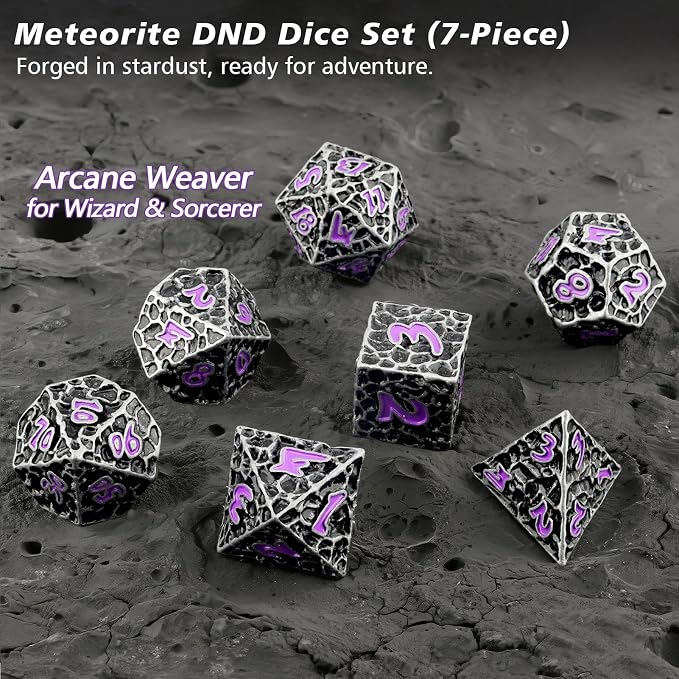 PJOY Metal Dice Set D&D for Dungeons and Dragons Dice - Image 3