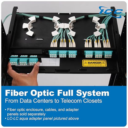 ICC SC-SC Fiber Optic Adapter Panel, LGX Compatible, 12 Fibers, Push Fasteners - Image 8