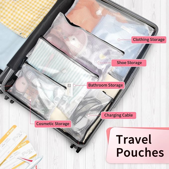 Umriox Mesh Zipper Pouch, 14.9x11.0 in, Extra Large Zipper Bags, Waterproof - Image 7