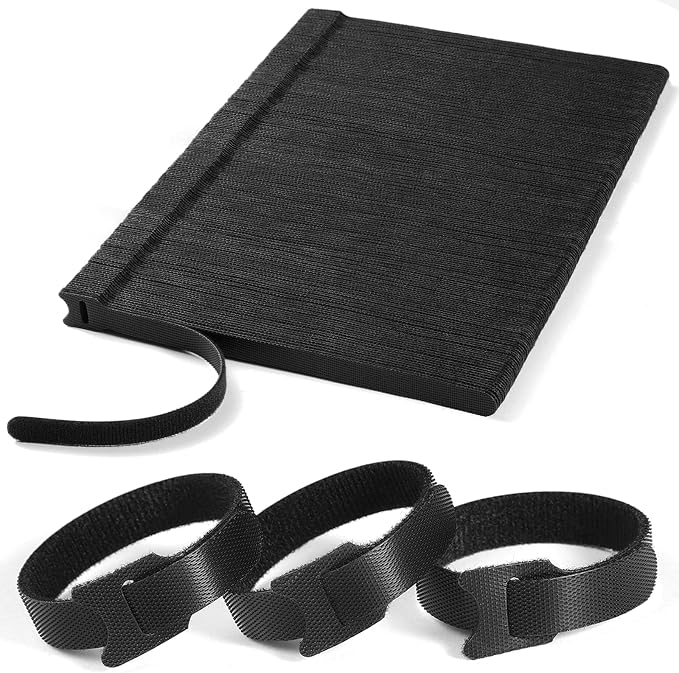 200 PCS 8 Inches Reusable Cable Ties | Adjustable Cord Wraps, Cable Straps | by QTBLY