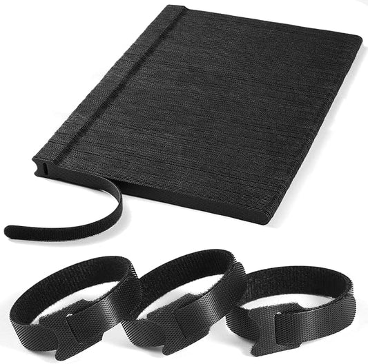 200 PCS 8 Inches Reusable Cable Ties | Adjustable Cord Wraps, Cable Straps | by QTBLY