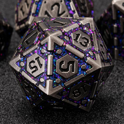 Metal D&D Dice Set, Polyhedral Metallic Dice - Image 4