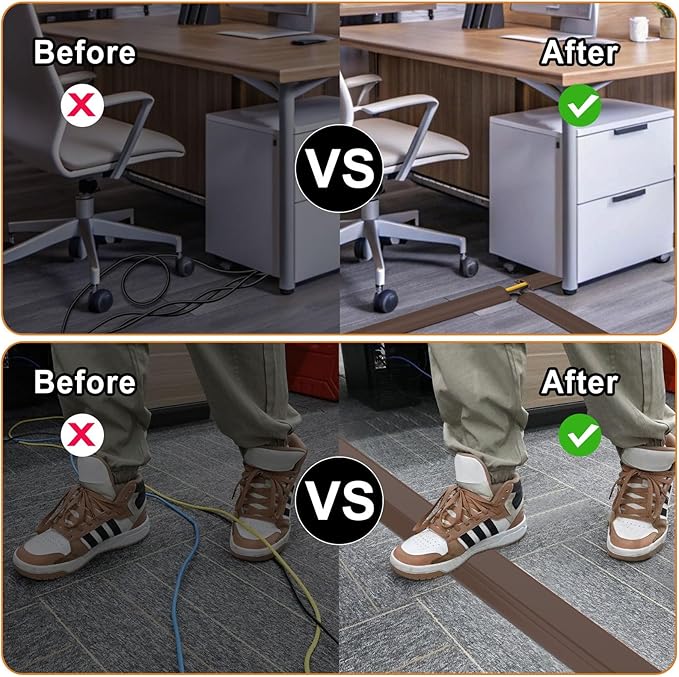 Eapele 4 ft Floor Cord Cover Heavy Duty Cable Protector, Cord Covers - Image 5