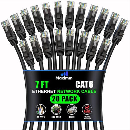 Maximm Cat 6 Ethernet Cable 7 ft by MaximmCable