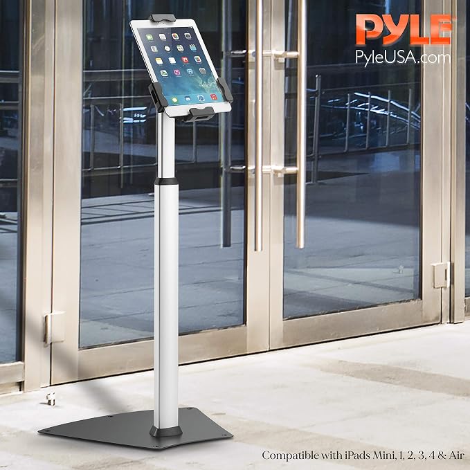 Pyle Anti-Theft Tablet Security Stand Kiosk-Heavy Duty Aluminum Metal Floor - Image 6