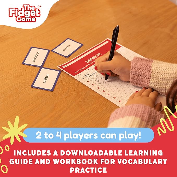 THE FIDGET GAME Vocabulary Words, Flash Card Game, Grade 4-6, Ages 9-12 - Image 4