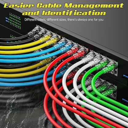 0.5 Foot Cat6 Patch Cables, Solid Pure Copper Patch Cord, Cat 6 Ethernet Cable - Image 3