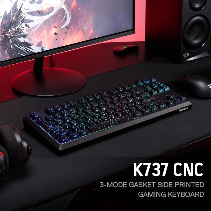 Redragon K737 PRO Wireless 87 Keys Gasket Gaming Keyboard, 80% Premium CNC - Image 9