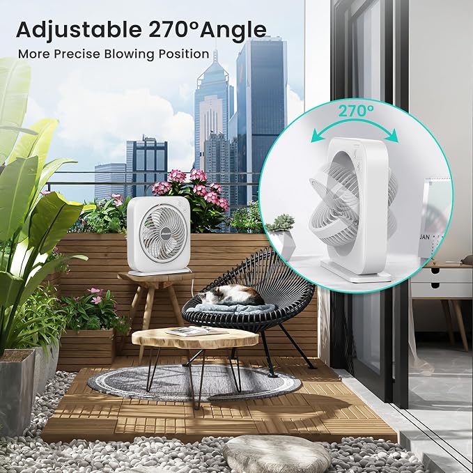 AMACOOL Table Fan, 12 inch Box Fan - Image 5