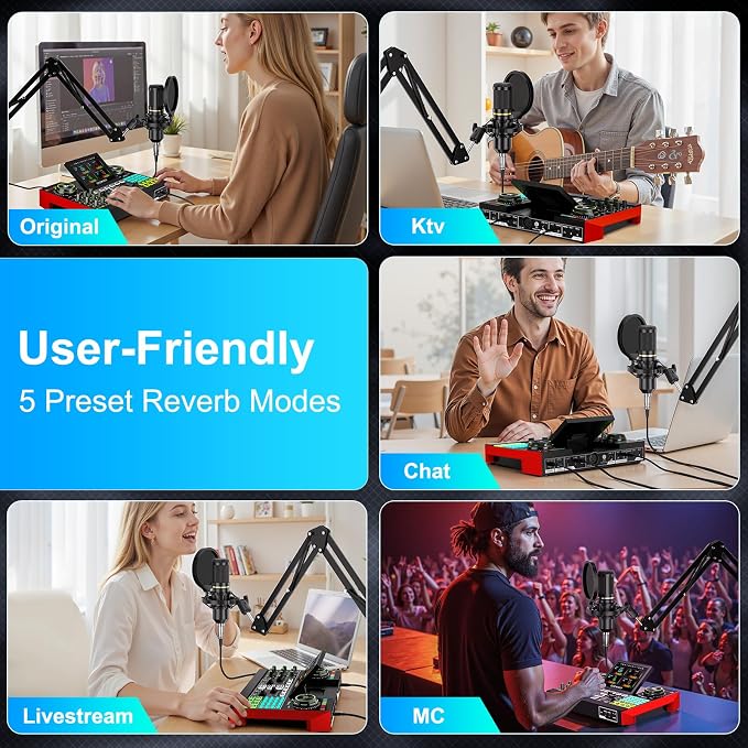 Podcast Equipment Bundle with 3.5mm Condenser Microphone - Image 3