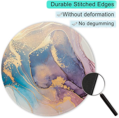 ITNRSIIET Round Mouse Pad with Stitched Edge Premium-Textured Waterproof - Image 5