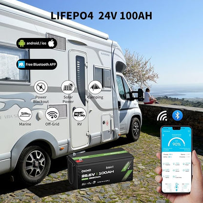 OKMO 24V 100Ah LiFePO4 Lithium Battery - Image 3