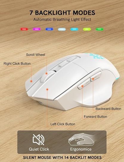SABLUTE Ergonomic Wireless Keyboard and Mouse Combo - Image 7