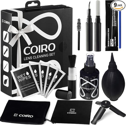 Camera Lens Cleaning Kit for DSLR and Sensitive Electronics, 9-in-1 Lens by CCoiro