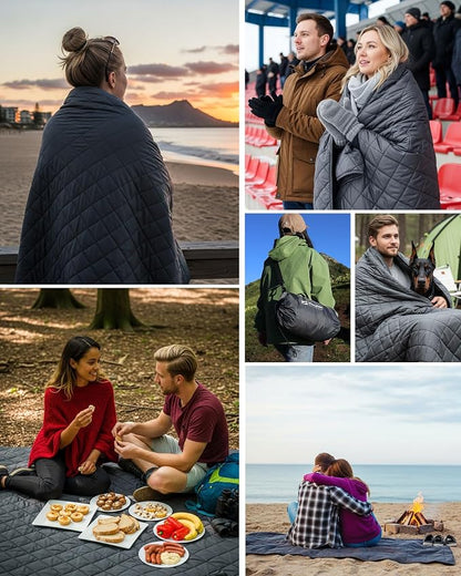 DUKUSEEK Waterproof Stadium Blanket（NO Hood）, Outdoor Blankets Waterproof - Image 3