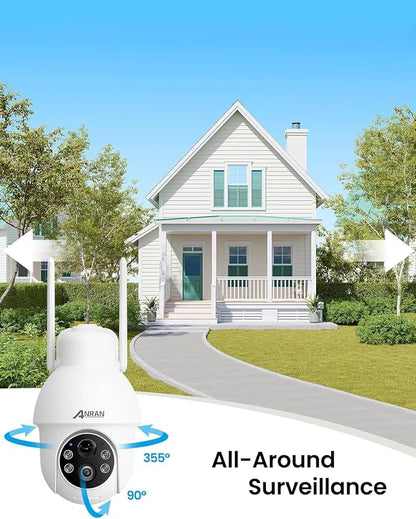 ANRAN 2K Solar Security Camera Outdoor Wireless, WiFi Camera Battery-Powered - Image 2