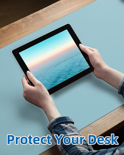 AFIING Leather Desk Pad Protector, Mouse Pad, Office Desk Mat, Non-Slip PU - Image 4