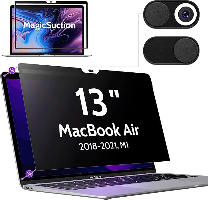 Privacy Screen for MacBook Air 13 Inch & MacBook Pro 13 In, MagicSuction™ by peslv