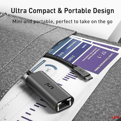 uni USB C to Ethernet Adapter, Driver Free RJ45 to USB C, 1Gbps Type-C Gigabit - Image 6