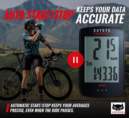 CATEYE Padrone Wireless Bike Computer – Oversized Display Cyclocomputer - Image 10