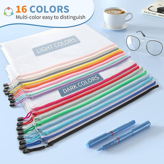 Umriox 32PCS Mesh Zipper Pouch, Zipper Bags - Image 2