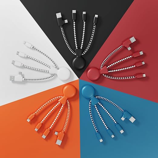 Mr Bio 4 in 1 Multi USB Cable Octopus Design Black - Image 9