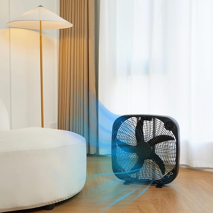 Amazon Basics 3 Speed Box Fan, Indoor Electric Fan - Image 5