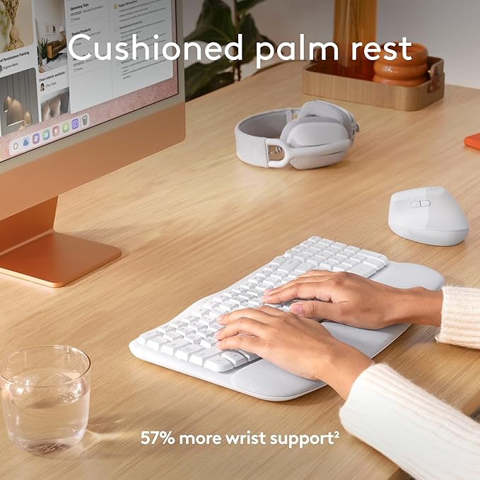 Logitech Wave Keys for Mac, Wireless Ergonomic Keyboard - Image 4