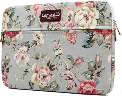Canvaslove Grey Rose Laptop Sleeve Case Bag by Canvaslove