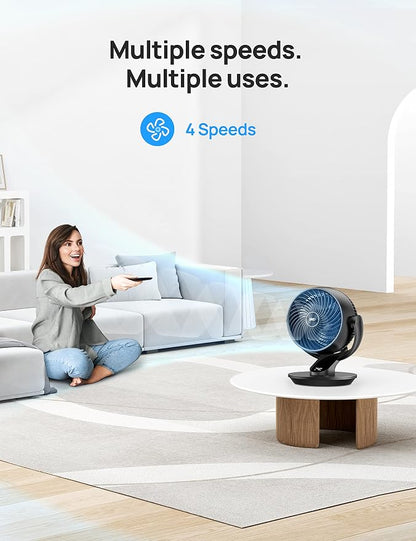 Dreo Fan for Bedroom, 13-Inch Oscillating Table Air Circulator Fan for Whole - Image 4