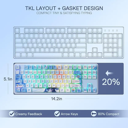 Redragon K707 PRO SE 80% Wireless Gasket RGB Gaming Keyboard, 3-Modes 87 Keys - Image 7