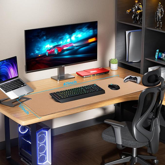 Leather Desk pad Protector, Large Desk mat - Image 2