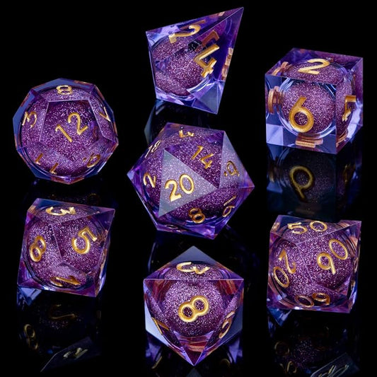 ARUOHHA DND Liquid Core Dice, Role Playing Dice Set D20 D12 D10 D8 D6 D4 - Image 2