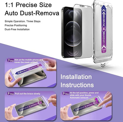2 Pack Matte Screen Protector for iPhone 12 Pro/iPhone 12, 9H Tempered Glass - Image 3