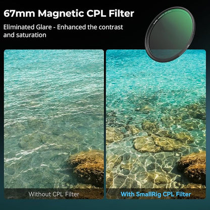 SmallRig 5-in-1 Magnetic 67mm Lens Filter Kit: VND + CPL + Black Mist 1/4 + - Image 4
