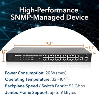 Intellinet 24 Port Web Managed Gigabit Ethernet Switch - Image 6