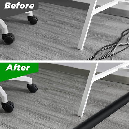 Cord Cover Floor 34in, Large Capacity Floor Cable Cover, Hard PVC Cord Hider - Image 5