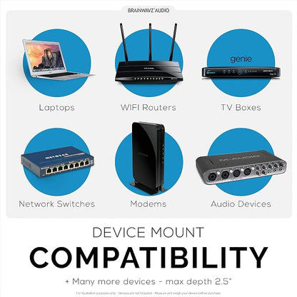 2.5" Cable Box Wall Mount Hanger Holder, Adhesive & Screw-in, - Image 6