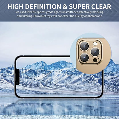 Camera Lens Protector for iPhone 14 Pro/iPhone 14 Pro Max, Alloy Metal Camera - Image 4
