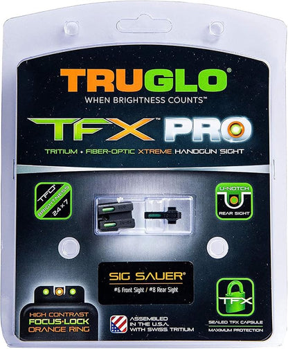 Truglo TFX PRO Handgun Sight, Glowing Shock Proof Tritium and Fiber Optic Night - Image 8