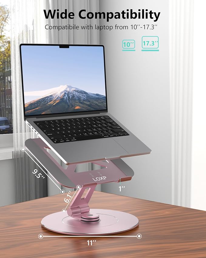 Ultra-Stable Aluminumy Swivel Laptop Stand - Image 2