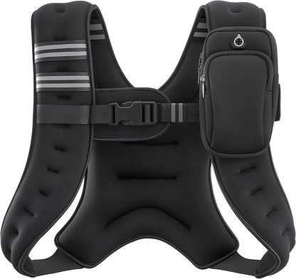 ZELUS Weighted Vest, 6lb/8lb/12lb/16lb/20lb/25lb/30lb Weight Vest by ZELUS