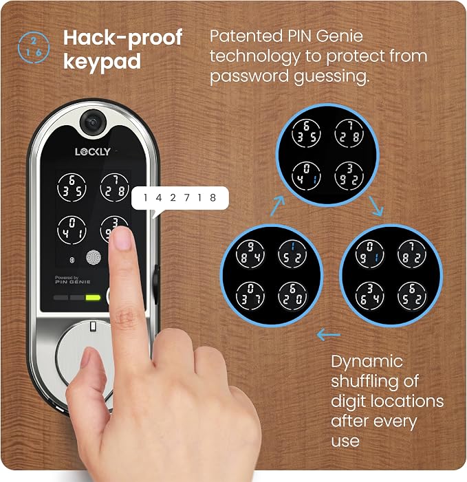 Lockly Vision Smart Lock with Camera, Video Doorbell Keyless Entry Door Lock - Image 3