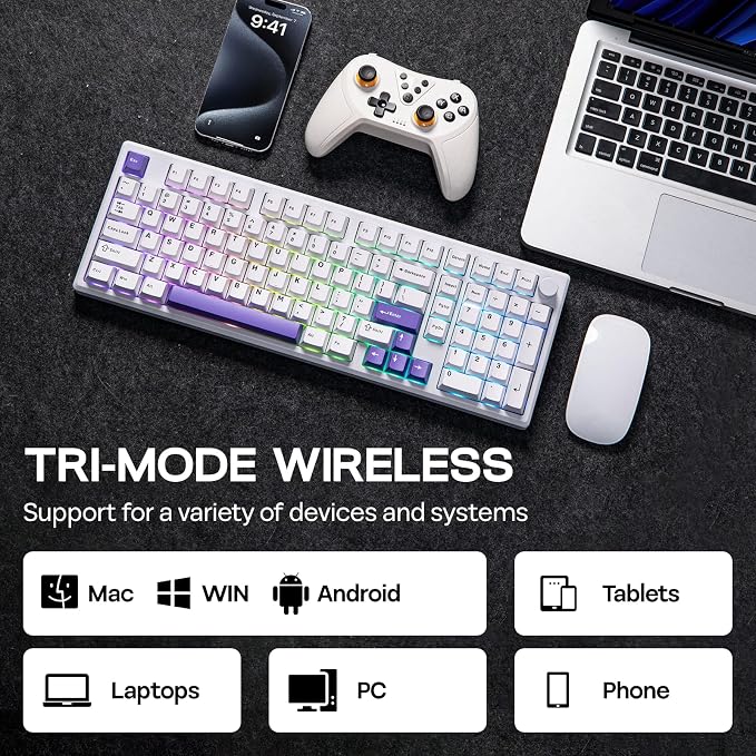 EPOMAKER Galaxy100 QMK/VIA Wireless Mechanical Keyboard - Image 5