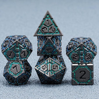 DND Metal Dice Set, Polyhedral Dice Set - Image 3