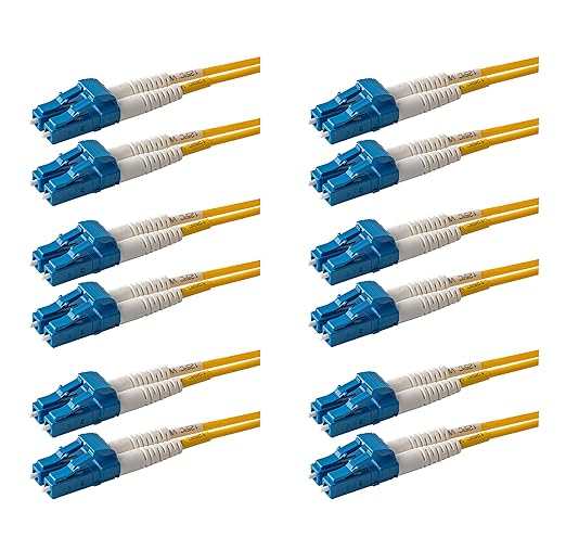 SpeedyFiberTX – 6-Pack 2 Meter LC to LC Fiber Patch Cable, Corning SMF-28 by SpeedyFiberTX