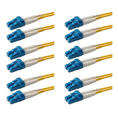 SpeedyFiberTX – 6-Pack 10 Meter LC to LC Fiber Patch Cable, Corning SMF-28 by SpeedyFiberTX