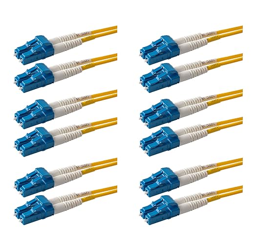 SpeedyFiberTX – 6-Pack 10 Meter LC to LC Fiber Patch Cable, Corning SMF-28 by SpeedyFiberTX