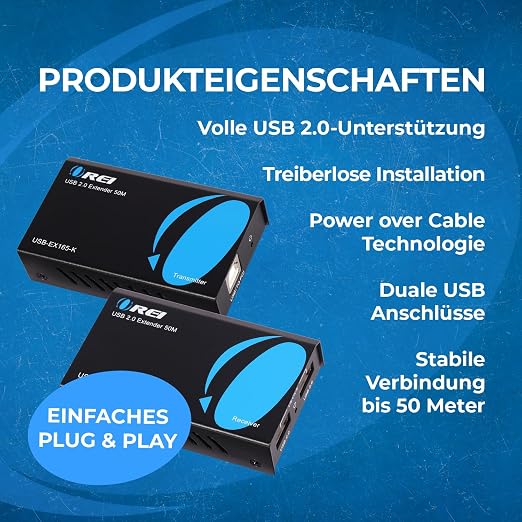 OREI USB Over Cat5e/6 Extender Upto 165 Feet - Image 3